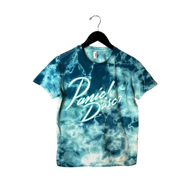 Panic At The Disco T Shirt Pop Rock Band Music Tie Dye Graphic Tee Short Sleeve - Picture 1 of 10